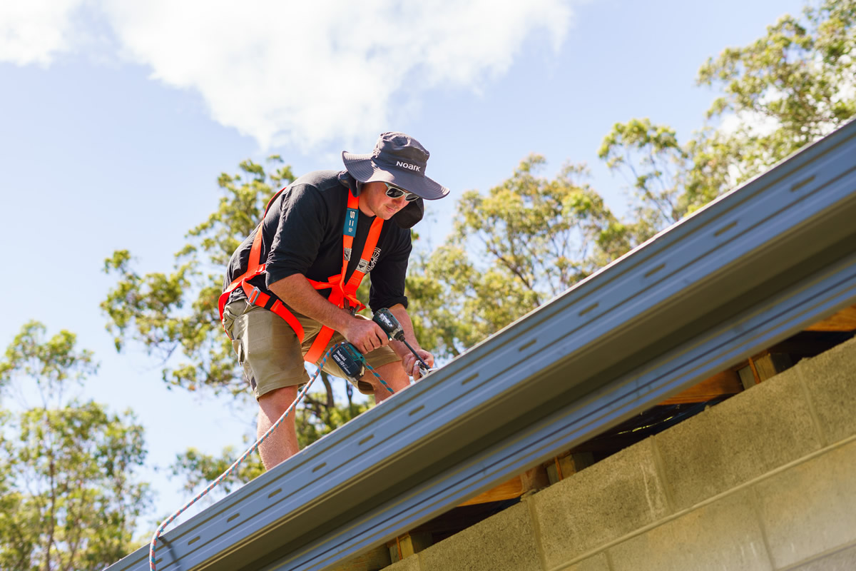 Great White Solar Team Installing Solar Panels on Roof